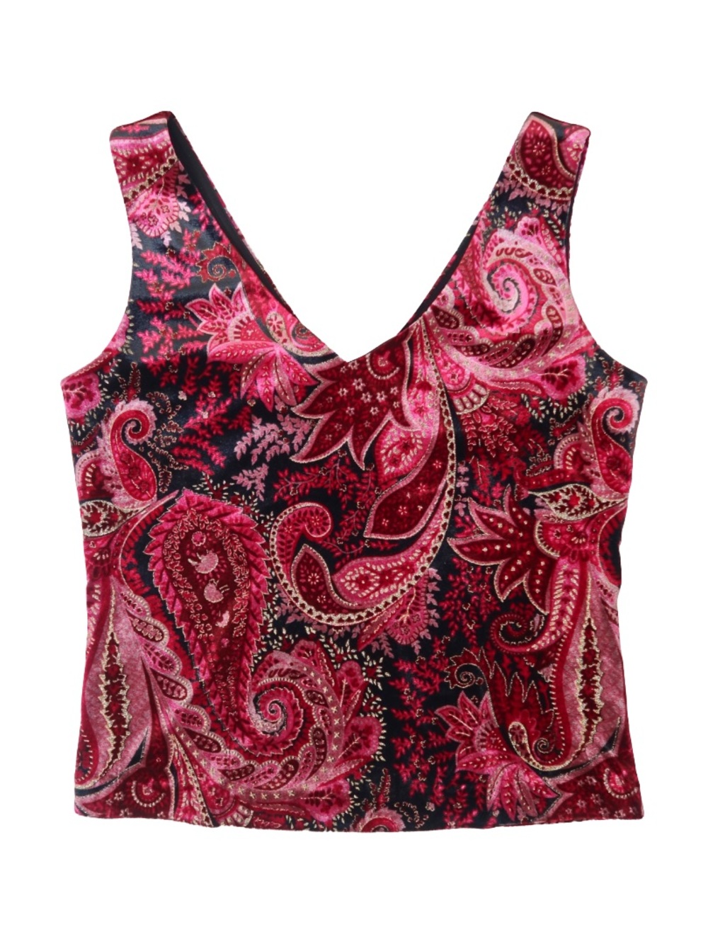 Xscape Velvet Paisley Print Top